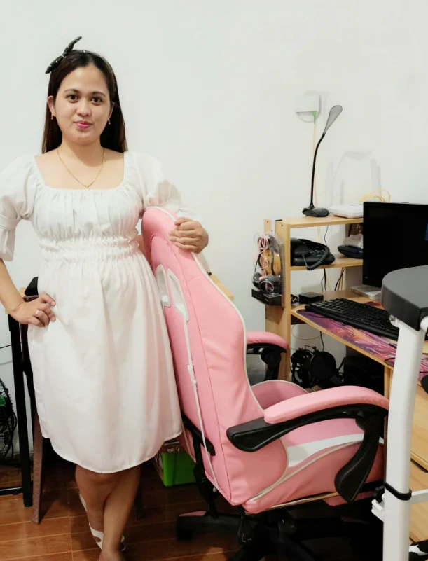 Marian at her workstation